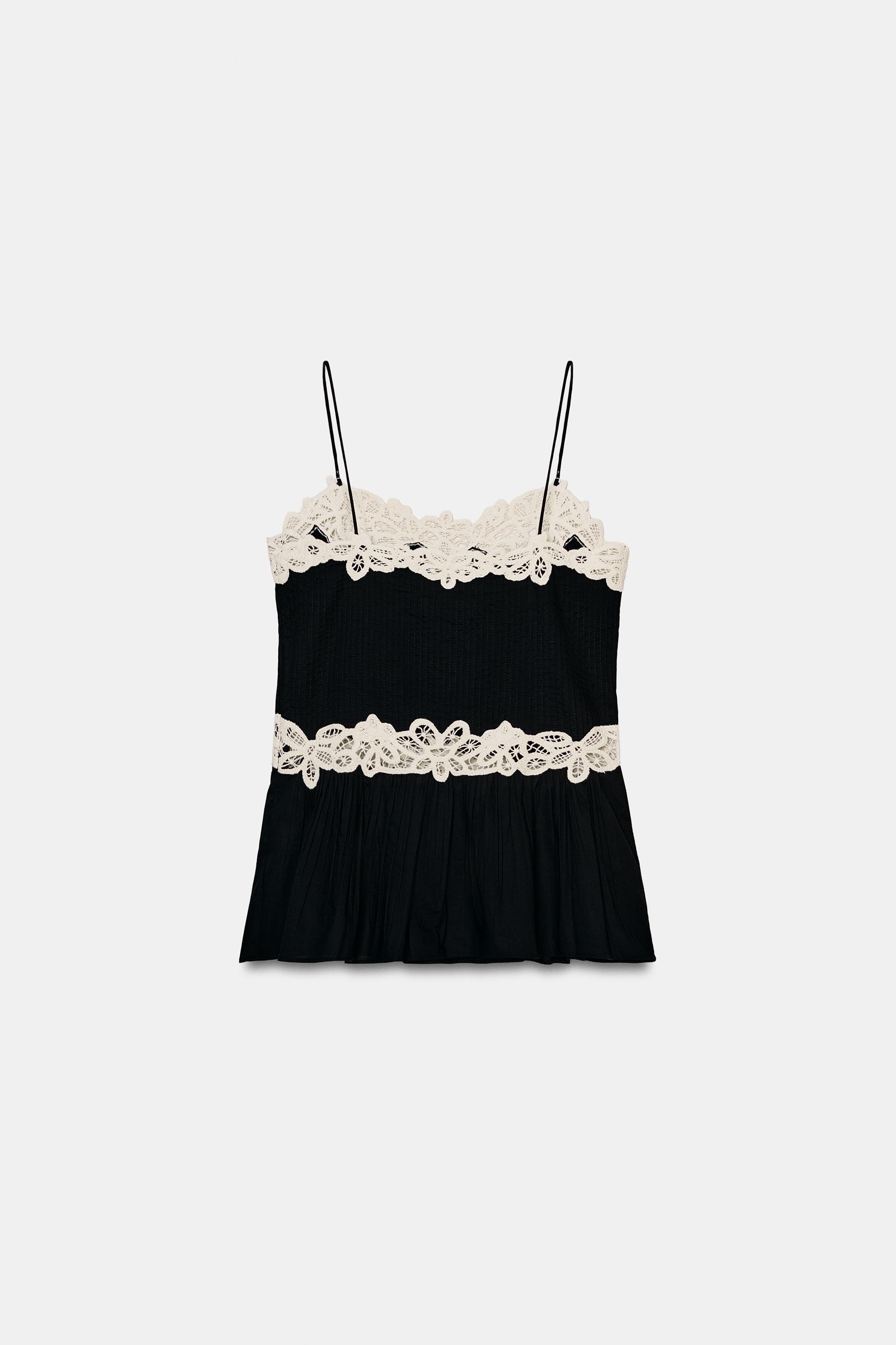 ZW COLLECTION CONTRAST LACE TOP